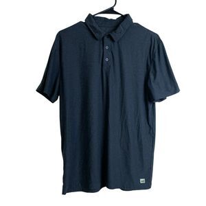 Vuori Strato Tech Polo Shirt Medium Mens Grey Golf Short Sleeve Preppy Casual